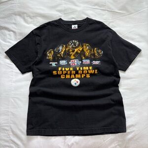 Pittsburgh Steelers 5X Super Bowl Tee Size Large